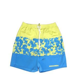 Dsquared² Blue Yellow Floral Boxer Shorts Beachwear Men's Swimwear